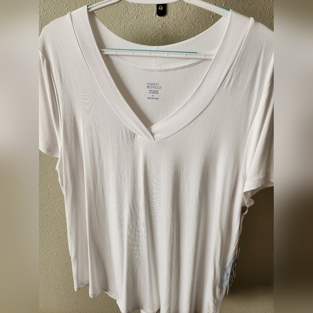 Erin Overlap V Neck Knit Tee